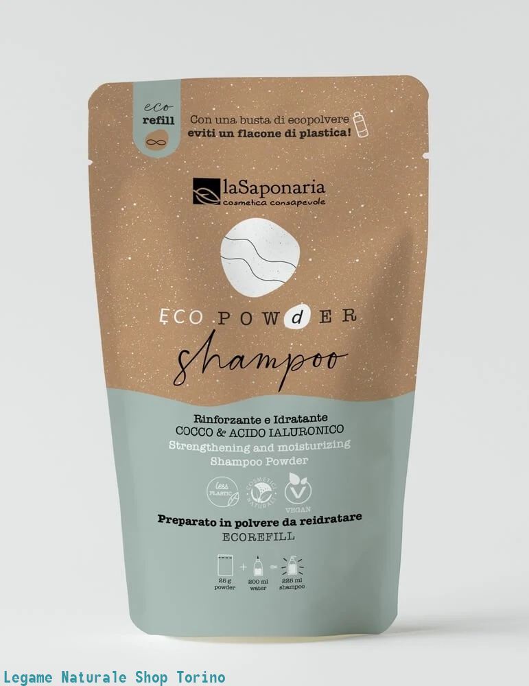 Shampoo in polvere rinforzante e idratante