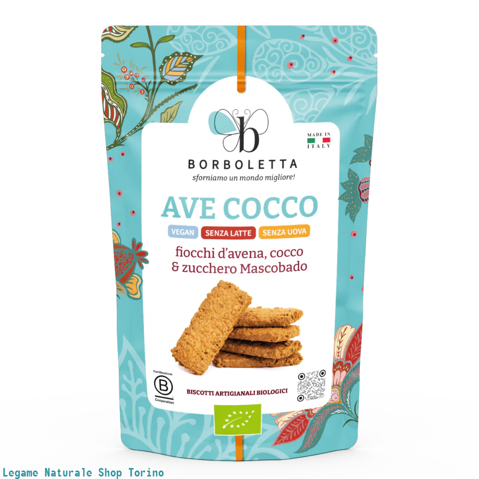 BISCOTTI Ave Cocco Cocco e avena SACCHETTO RICHIUDIBILE 200GR