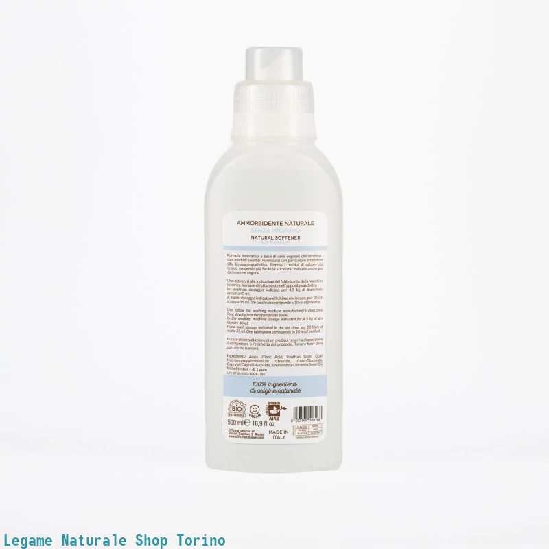 Ammorbidente Naturale Senza Profumo 500ml