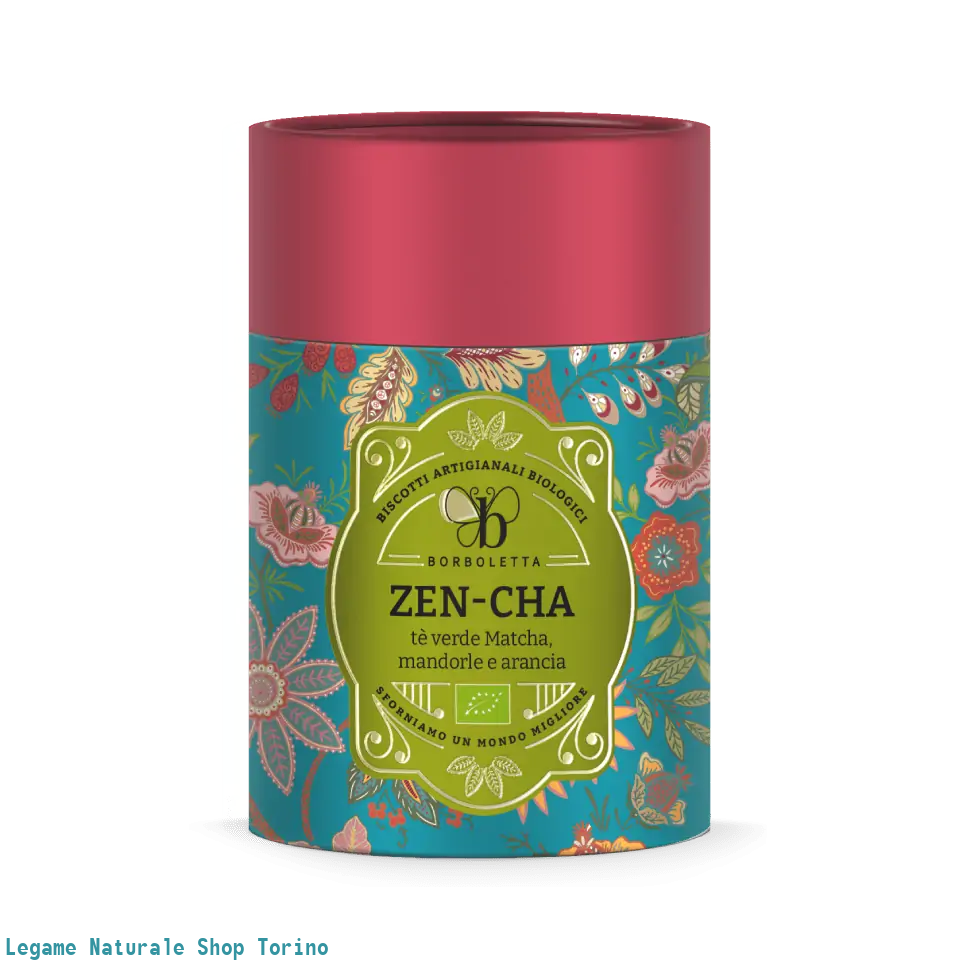 BISCOTTI Zen-Cha Tè verde matcha, mandorle e arance TUBO 120GR